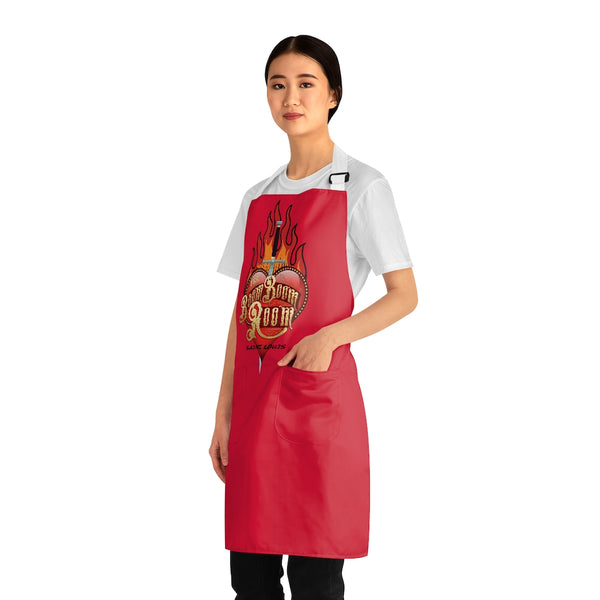 Apron - Red With Boom Boom Room Fire Logo
