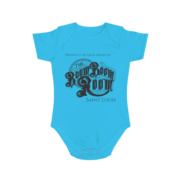 Baby - Short Sleeve Baby Bodysuit Red With Logo