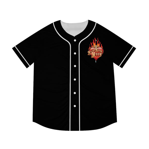 T-Shirt - Baseball Jersey - Black With Tattoo Style Art