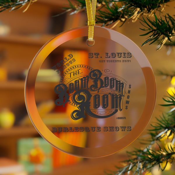 Christmas Ornament - Glass Ornament With Boom Boom Room Logo